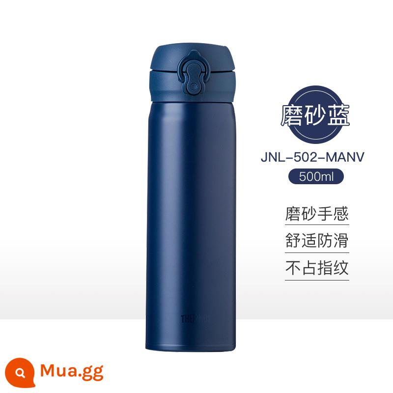 [Tự vận hành] Bình giữ nhiệt di động bằng thép không gỉ THERMOS Thermos Di động đơn giản Cách nhiệt lâu dài 500ml - JNL-502 Màu xanh mờ