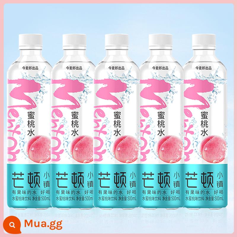 Jinmailang Manton Township 500ml*12 chai nước chanh táo xanh đào hương vị dưa hấu ít đường uống nguyên hộp - Nước đào 500ml×5 chai [cỡ sớm]