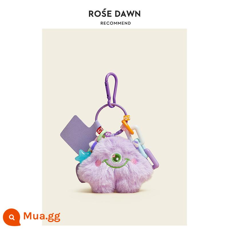 ROSEDAWN thiết kế ban đầu xanh búp bê sang trọng túi mặt dây chuyền mặt dây chuyền cao cấp móc chìa khóa ô tô tặng mặt dây chuyền nhỏ - Búp bê sang trọng màu tím