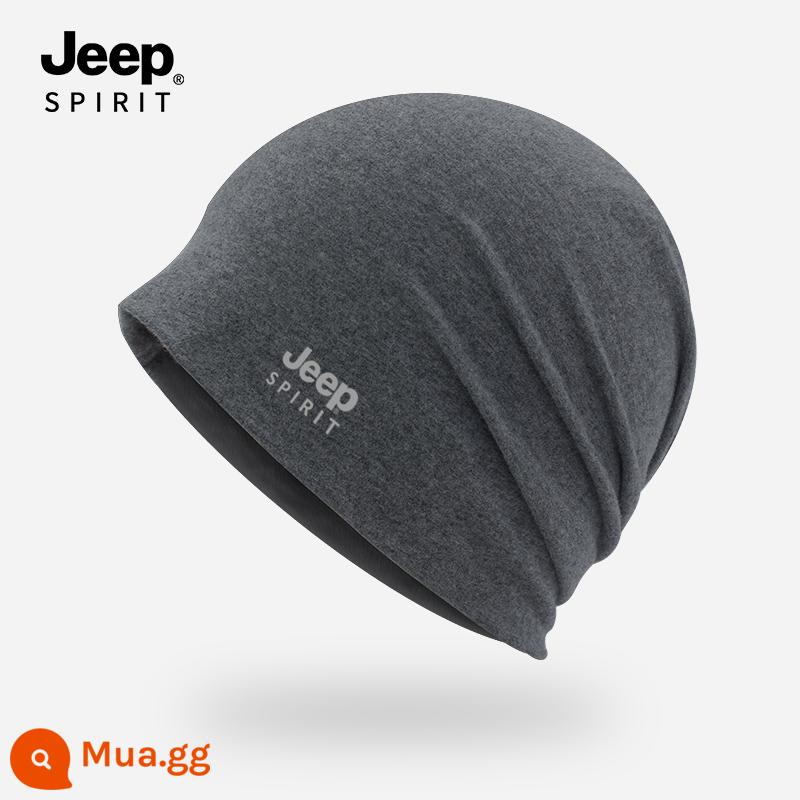 JEEP cotton bao đầu mũ lạnh nam mũ hói đầu phụ nữ giam giữ hóa trị sau sinh mùa xuân, mùa thu và mùa đông chống gió và ấm nightcap - Màu xám đậm (một lớp) mùa xuân và mùa thu