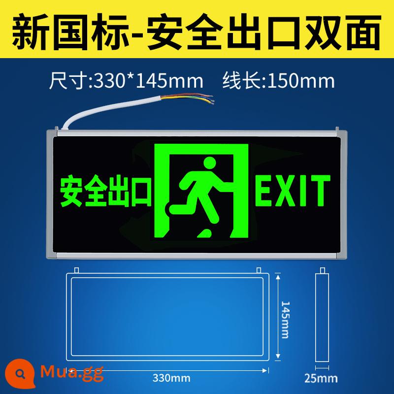 Đèn báo cháy khẩn cấp Đèn LED chỉ báo thoát hiểm an toàn Đèn chiếu sáng khẩn cấp mất điện Biển báo thoát hiểm Biển báo sơ tán 1832 - Lối ra an toàn hai mặt tiêu chuẩn quốc gia mới