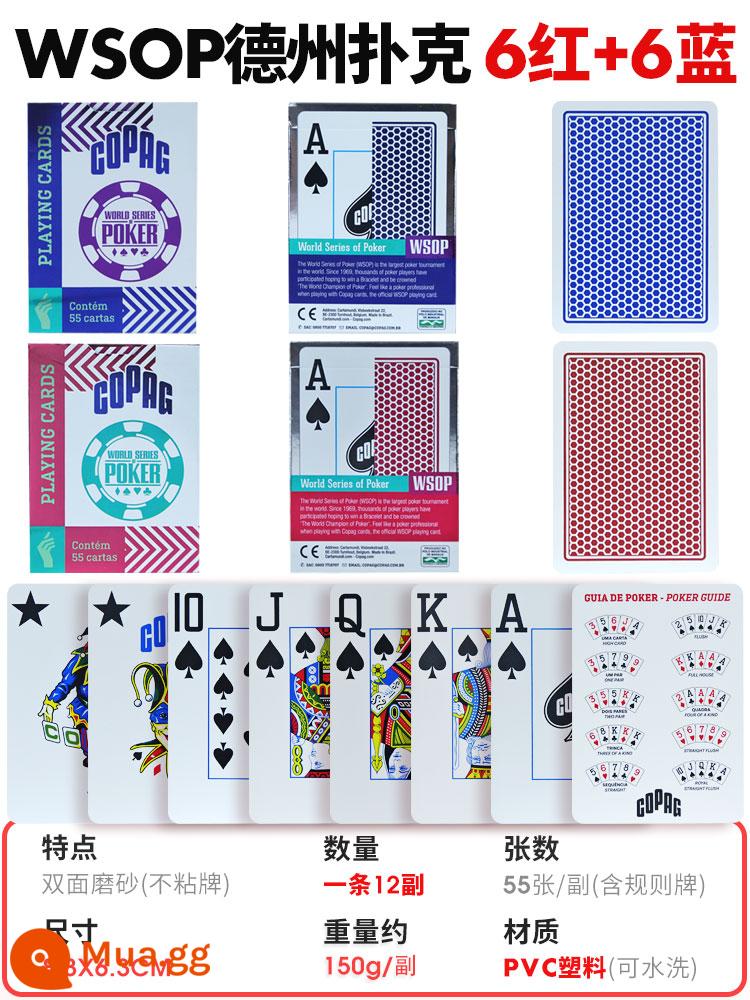 Little bee poker American bee poker cầu trứng 92 trò chơi baccarat cao cấp Texas Công viên đặc biệt - WSOP Texas Hold'em 12 bộ bài (6 đỏ và 6 xanh)