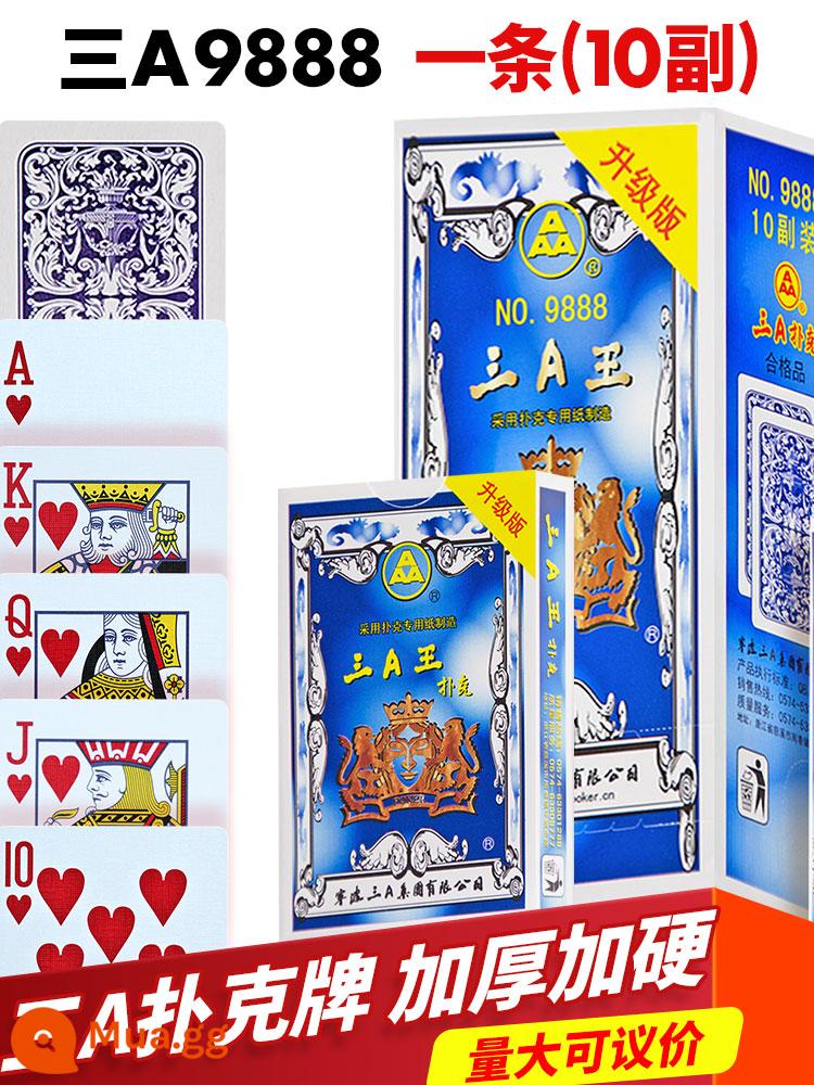 3a poker dày và cứng poker dành cho người lớn poker chính hãng bán buôn Doudizhu sáng tạo thẻ chơi nhân vật lớn 10 đôi - Triple A King 9888 10 đôi