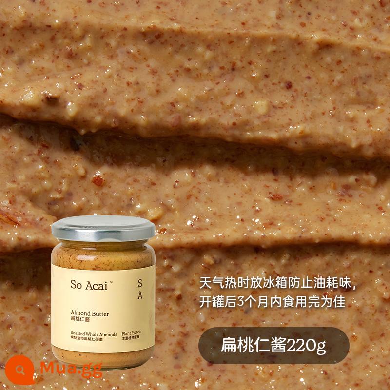 soacai bơ hạnh nhân bơ hạnh nhân bơ hạt phết bơ bánh mì nướng bánh mì bơ đậu phộng tập thể dục bữa sáng dinh dưỡng - Bột hạnh nhân 220g