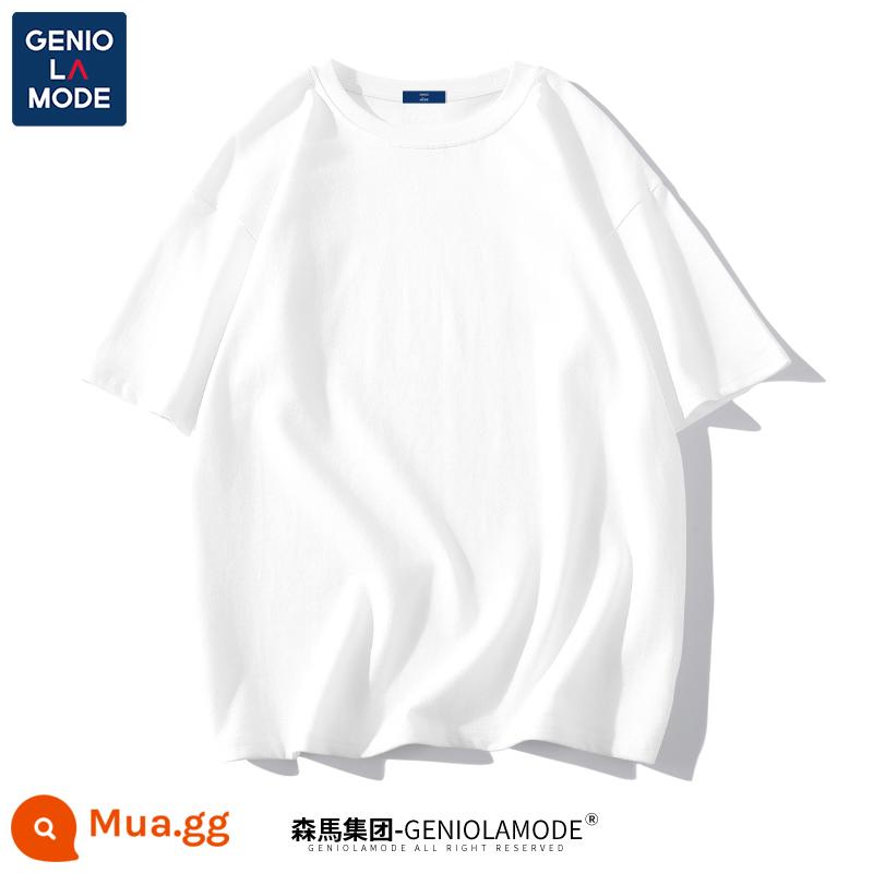 Semir Group GENIOLAMODE Áo thun gấu trúc nam nhanh khô nam lụa băng cao cấp mỏng mát mùa hè ngắn tay - trắng (trống)