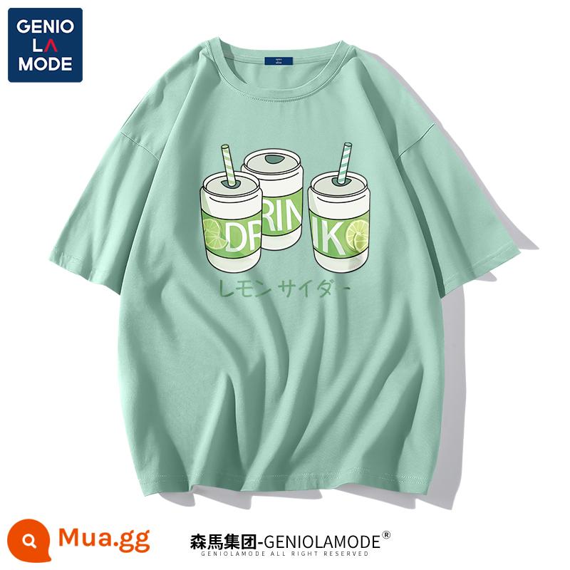 Semir Group GENIOLAMODE Áo thun gấu trúc nam nhanh khô nam lụa băng cao cấp mỏng mát mùa hè ngắn tay - Aqua green (nước chanh)