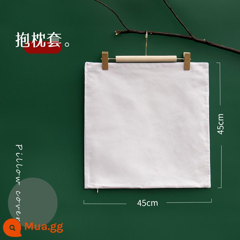 Mở Rộng Thực Vật Và Nhuộm Bộ Dụng Cụ Thủ Công DIY In Và Nhuộm Búa Pad Chất Liệu Túi Cotton Nguyên Chất Vuông Khăn Khăn Tay túi Vải Bố - Vỏ gối không bao gồm lõi gối [45*45cm]