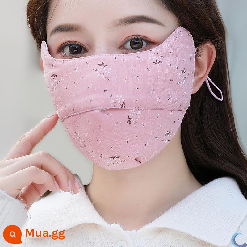 Khẩu trang vải đẹp có giá trị cao cotton có thể giặt được xu hướng mùa đông nam phiên bản Hàn Quốc của khẩu trang nữ mùa thu đông - Hoa hồng mở