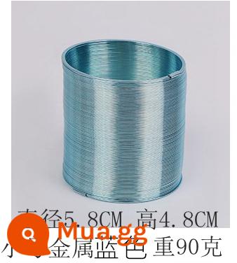 Đàn hồi kéo dài kim loại vòng tròn lò xo thông minh ma rồng Slinky Circle giải nén trẻ em Đồ chơi trẻ em cổ điển hoài cổ số lượng lớn - Kim loại nhỏ màu xanh đường kính 5,8CM chiều cao 4,8CM