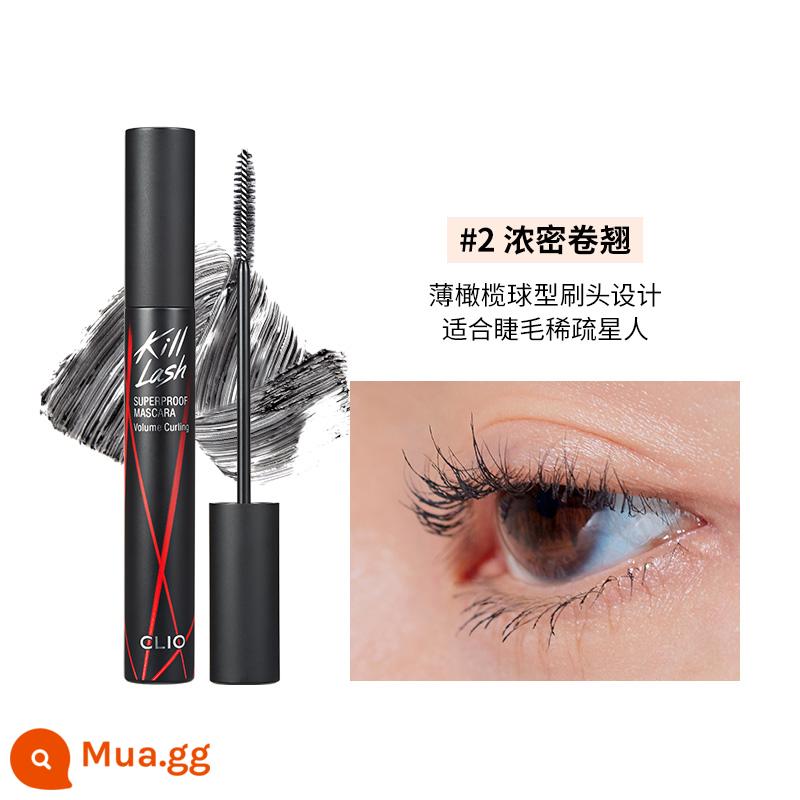 Mascara clio Kelaiou cong, thanh mảnh, ống dày màu đỏ, không thấm nước, không lem, trang điểm flagship store 443 - 02 lọn tóc dày