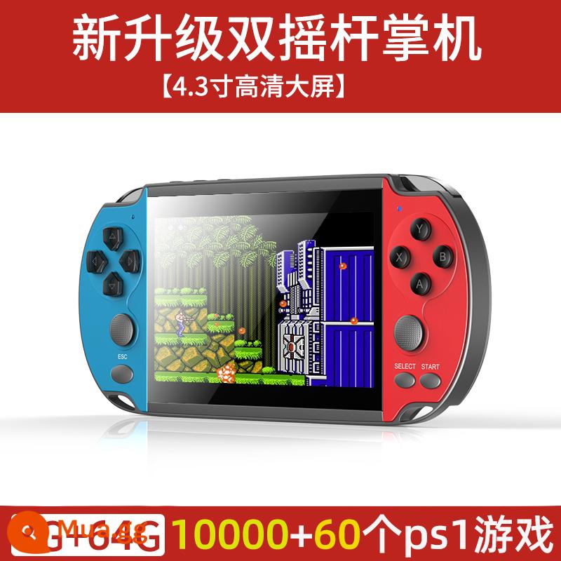 Qianpei Palm Game Machine Handheld PSP Home TV địa phương Shijia MD Arcade Double Wireless Tay cầm 2022 FC Super Mario MP5 Soul Dou Luo GBA Pokémon PS1 mới - Thẻ 8G+64G 4,3 inch [độc lập] chứa 15000+60 trò chơi PS1