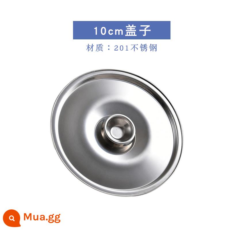 Thép không gỉ gia vị xi lanh dầu Basin Xô vành đai tròn Nắp gia vị Hộp gia vị Hộp gia vị nồi trứng bát bát công cộng cốc - Bìa xám 10cm