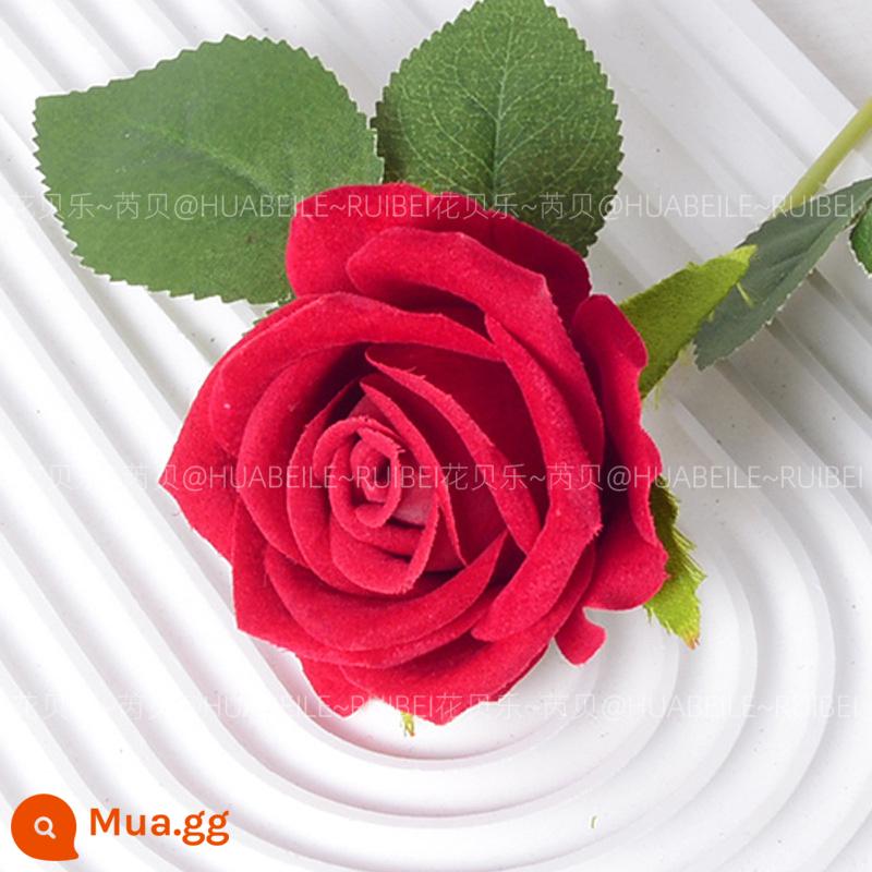 Mô Phỏng Hoa Hồng Trang Trí Lễ Tình Nhân Tặng Nhung Nhân Tạo Hoa Giả Hoa Phòng Khách Trang Trí Hoa Handmade Nghệ Thuật - [Nâng cấp vật liệu] Màu đỏ tươi quý phái [3 gói]