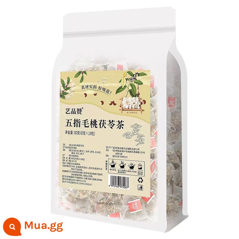 Tongrentang Five Fingers Peach Trà Poria Cocos Lá sen Vỏ quýt Đậu đỏ Lúa mạch Trà tốt cho sức khỏe Loại bỏ y học cổ truyền Trung Quốc Túi trà không độ ẩm - Wuzhi Maotao 1 túi, 30 gói trong túi bong bóng [Gói dùng thử]