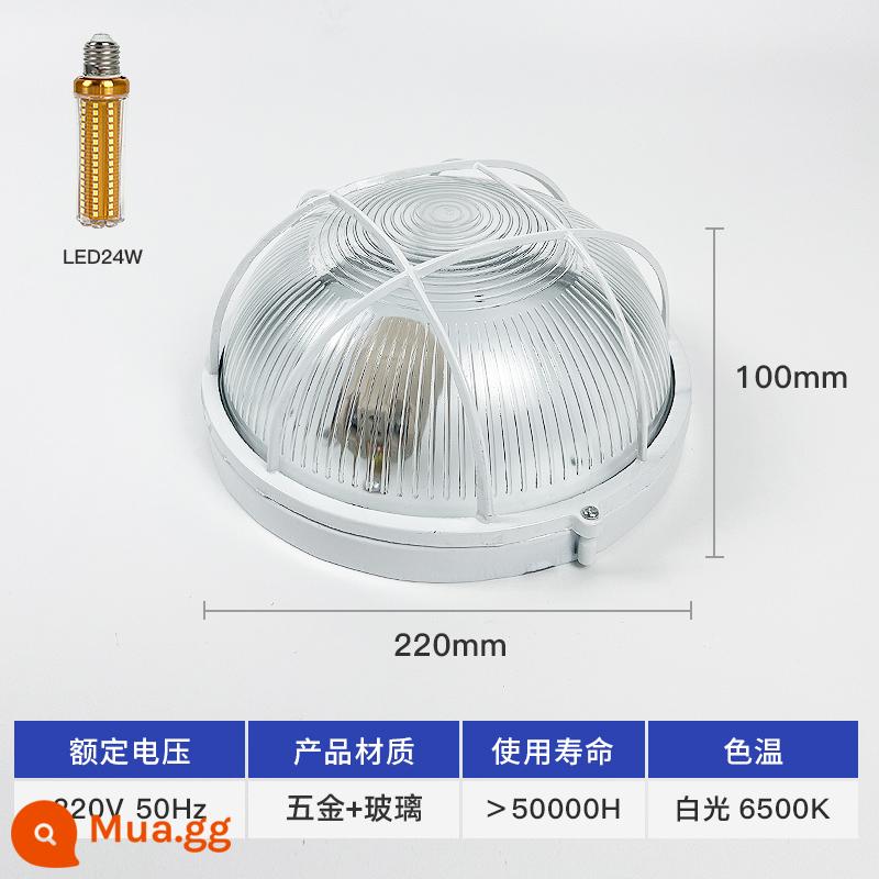 Đèn led chống cháy nổ Shen chống cháy nổ trần chống thấm nước và chống ẩm ba đèn chống bụi phòng bột đèn tường ban công nhà kho đèn nhà máy - Trung Nguyên [với bóng đèn 24w]