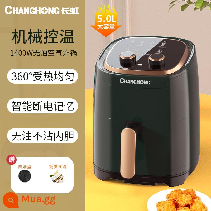 Changhong Air Fried Pot 2022 Hộ gia đình MỚI -CAPInity Thông minh giám sát thông minh - 5L Xanh Đậm [Mẫu Cơ]