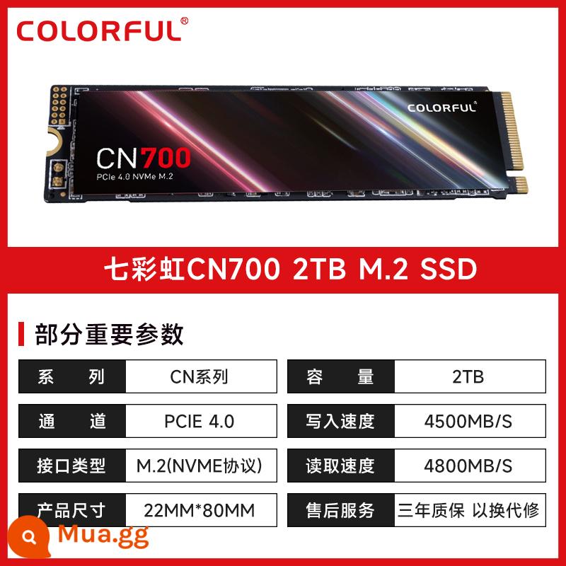 Ổ cứng thể rắn tốc độ cao CN600 M.2 đầy màu sắc 256G 512G 1T 2T SSD máy tính để bàn máy tính xách tay - CN700 2TB phiên bản tiêu chuẩn nâng cấp miễn phí lên phiên bản pro