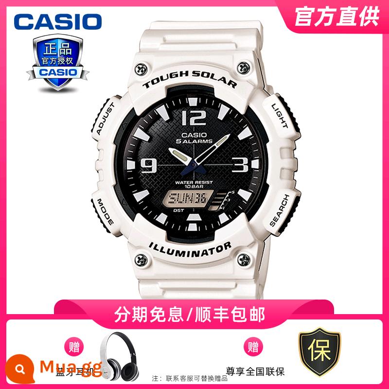 Đồng hồ CASIO nam năng lượng mặt trời đen chiến binh thể thao đồng hồ điện tử nữ đồng hồ chính hãng chính hãng AQS810w - [Trang phục chuyên gia] AQ-S810WC-7A Solar