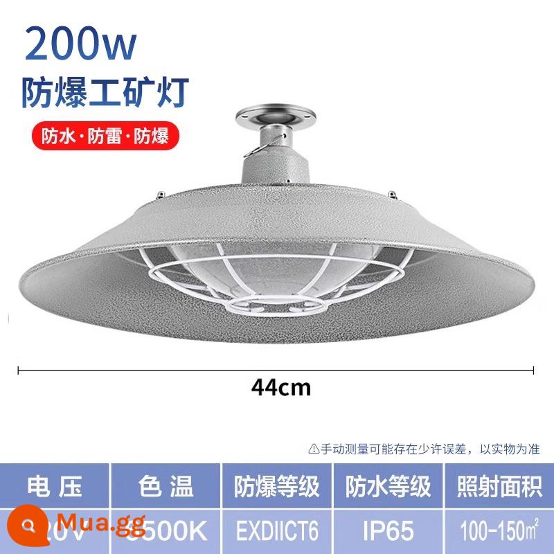 Đèn led Yaming chống cháy nổ nhà kho nhà máy trạm xăng xưởng nhà máy chụp đèn chống thấm nước chiếu sáng chống cháy nổ đèn mỏ - Mẫu công nghiệp nâng cấp-Đèn công nghiệp và khai thác mỏ chống cháy nổ [gắn trần 200W]