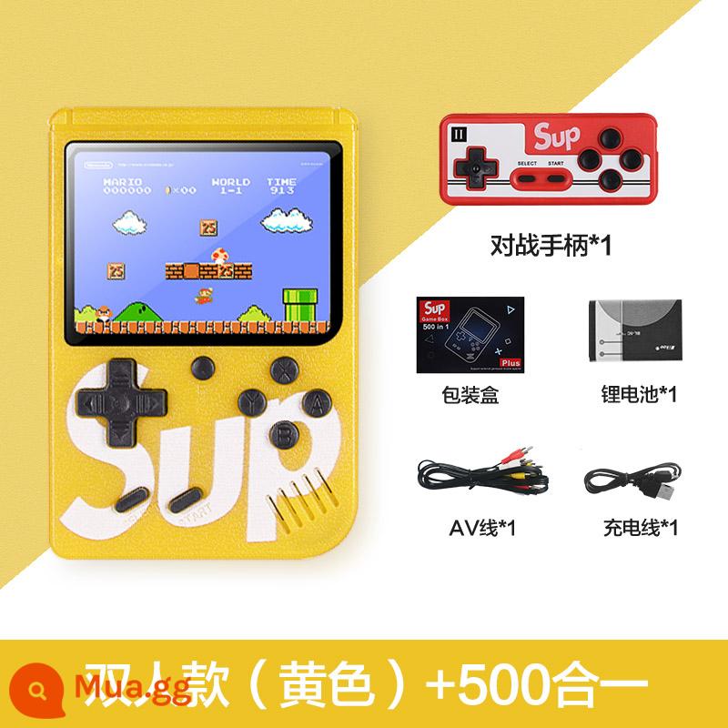 Mới sup cầm tay overlay máy chơi game cổ xưa hoài niệm tuổi thơ siêu psp Mary Tetris kết nối đôi TV cầm tay máy du lịch trẻ em cổ điển mini nhỏ cầm tay - [Phiên bản nâng cấp, màn hình HD, 500 game] Đôi màu vàng [bảo hành 2 năm]