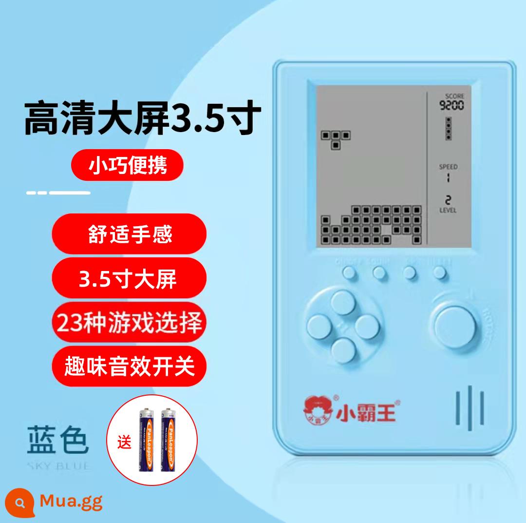 Máy Tetris bảng điều khiển trò chơi cầm tay cổ điển học sinh và trẻ em hoài cổ độc lập có đèn nền màn hình lớn đồ chơi giáo dục mini nhỏ cầm tay ký ức tuổi thơ cổ điển cầm tay kiểu cũ - Màu xanh lam [màn hình lớn 3,5 inch]