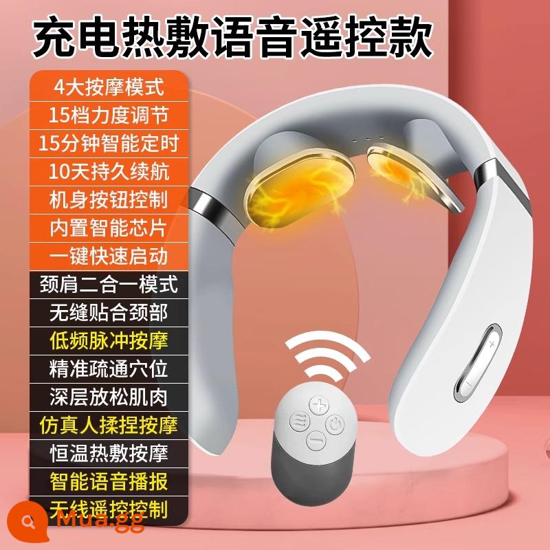 Máy mát xa cột sống cổ, mát xa cổ vai gáy, tạo tác nén nóng cổ, khai thông cột sống, bảo vệ cổ thông minh 2084 - [Mẫu cao cấp] Máy mát xa cổ tử cung (Sạc + Massage + Nén nóng + Giọng nói + Điều khiển từ xa)