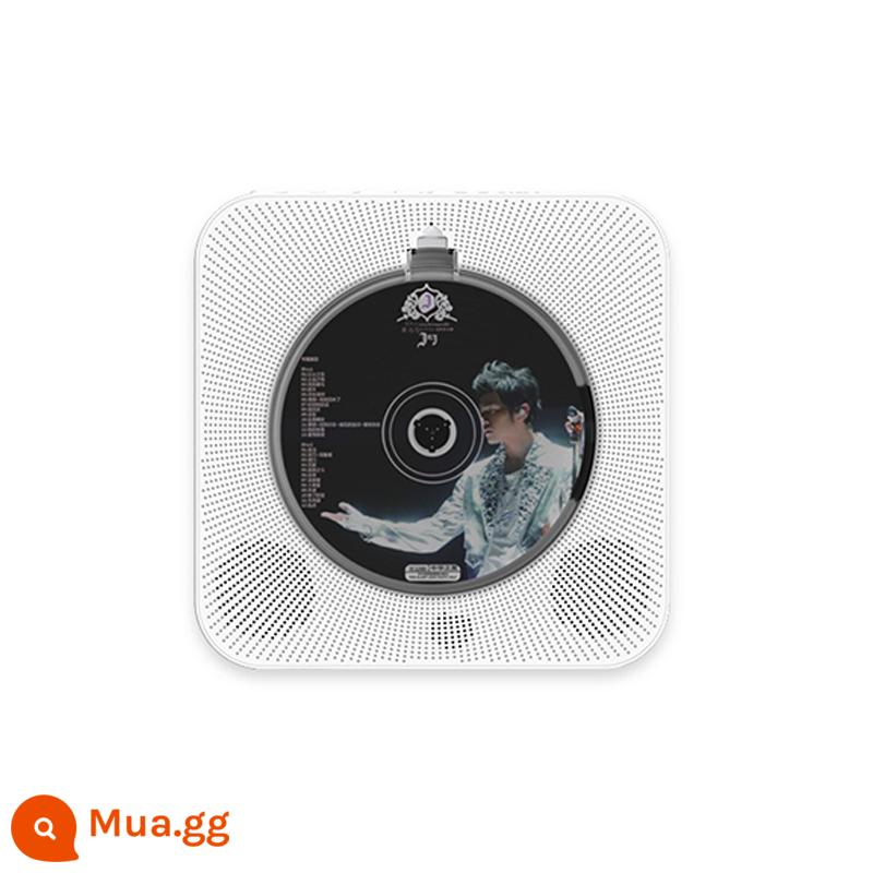 YuExin nghe máy CD có thể mang theo album nhạc máy nghe nhạc plays -xem loa bluetooth loa đĩa CD retro retro - Model plug-in màu trắng + không có Bluetooth