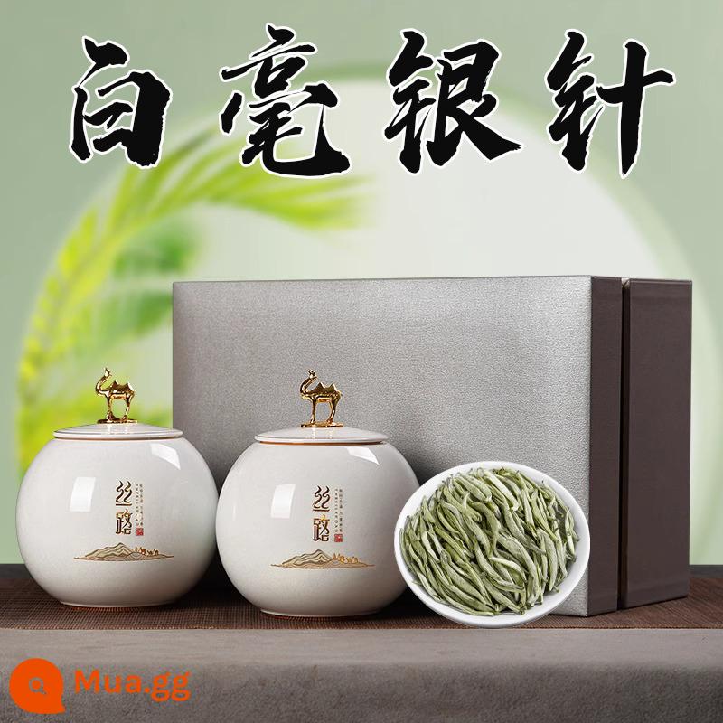 Xác Thực Hàng Châu Minglongjing Trà 250G Con Đường Tơ Lụa Hộp Quà Cao Cấp Đặc Biệt Trà Xanh 2023 Trà Mới Quà Tặng Năm Mới - 200g