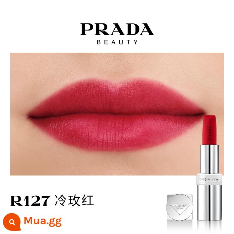 [Ưu đãi giới hạn 38] Son môi PRADA Lipstick Matte dưỡng ẩm màu nâu đỏ B03 màu nâu đất B107B101 - R127 màu đỏ hồng lạnh