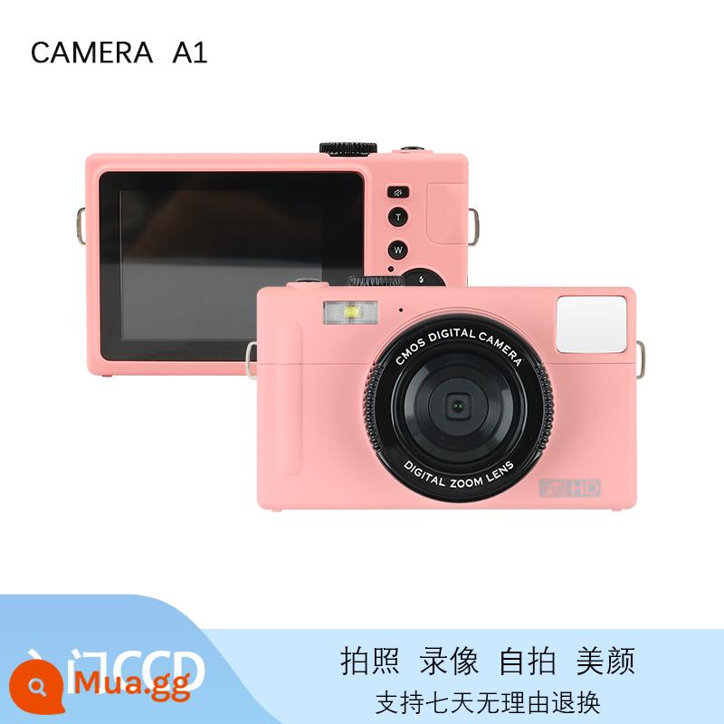 FETANA A2 Máy Ảnh Kỹ Thuật Số CCD Selfie Có Thể Vlog Thẻ Máy Retro Khuôn Viên Sinh Viên Thẻ Máy Quà Tặng - A1 màu hồng-có phiên bản nâng cấp bộ lọc-8G