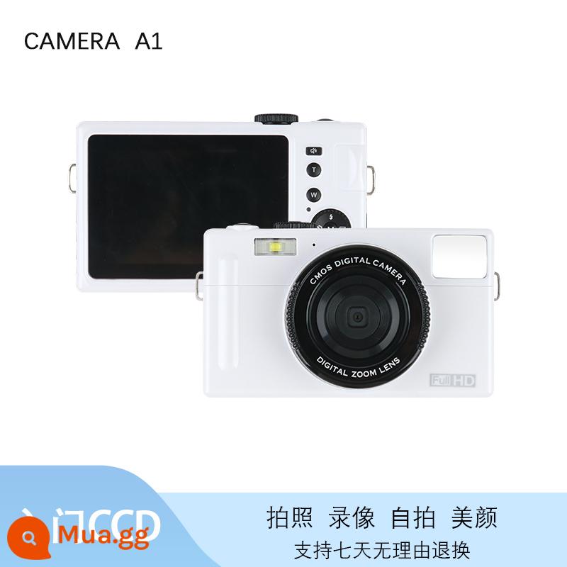 FETANA A2 Máy Ảnh Kỹ Thuật Số CCD Selfie Có Thể Vlog Thẻ Máy Retro Khuôn Viên Sinh Viên Thẻ Máy Quà Tặng - A1 màu trắng-với phiên bản nâng cấp bộ lọc-8G