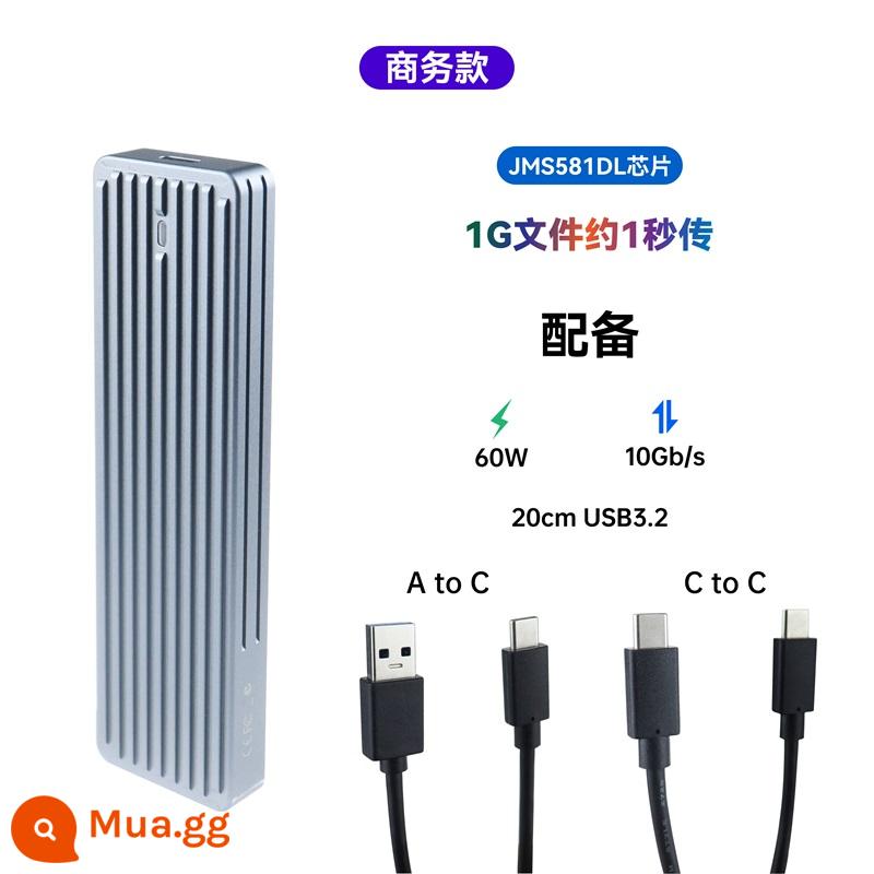 ITGZ m2 nvme hộp đĩa cứng di động thể rắn hộp bên ngoài JMS583 giao thức đơn làm mát hợp kim nhôm 10Gbps - [Giao thức kép JMS581DL Business 10G] Đường dây kép miễn phí