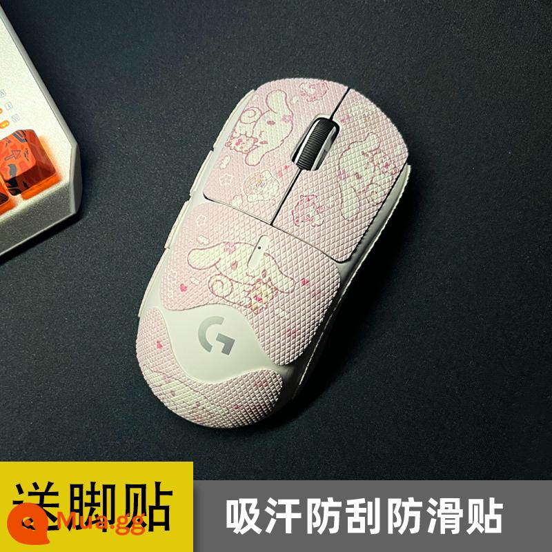 Miếng dán chống trượt chuột phù hợp với Logitech gpw thế hệ thứ nhất và thứ hai G304/G102 miếng dán thấm mồ hôi chống trượt cho chó fart king - Chó quế hồng tím nhạt GPW trọn gói thế hệ đầu tiên