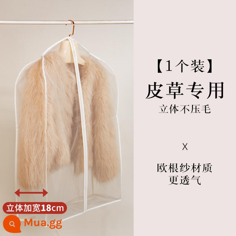 Áo khoác lông chồn quần áo đặc biệt bụi organza treo túi lông chồn bụi túi chống côn trùng lông chồn nhung - Mở rộng ba chiều 18cm không dập nổi [1 gói] Trắng A