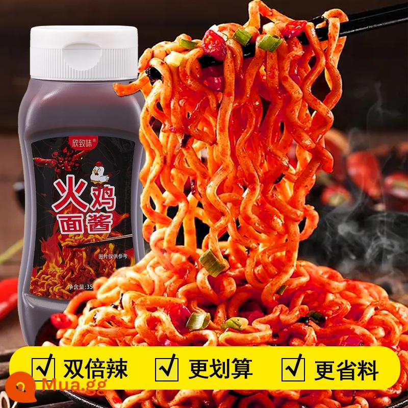 Mì sốt gà tây kiểu Hàn Quốc gói mì bibimbap sốt cay biến thái chính hiệu Hàn Quốc cay đóng chai 0 béo cay ít béo - [Ngọt Và Cay] 350g Mì Gà Vị Cay Thổ Nhĩ Kỳ [Một Chai] + Bibimbap Rong Biển Cắt Nhỏ