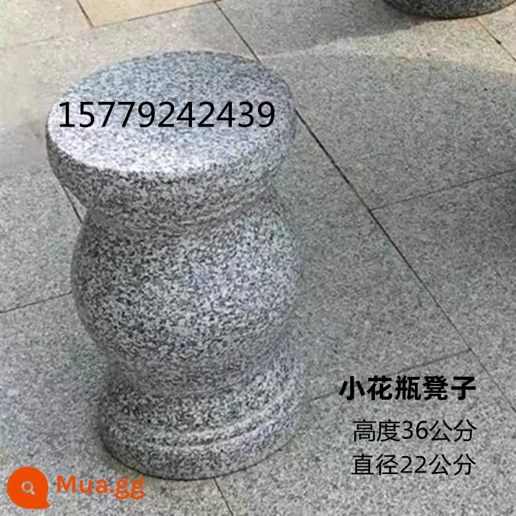 Bàn đá granite bằng đá cẩm thạch Bàn đá ngoài trời Sân vườn Bàn đá tại nhà Bàn đá công viên Ghế đá giải trí - Ghế đẩu bình nhỏ đường kính 22 cm