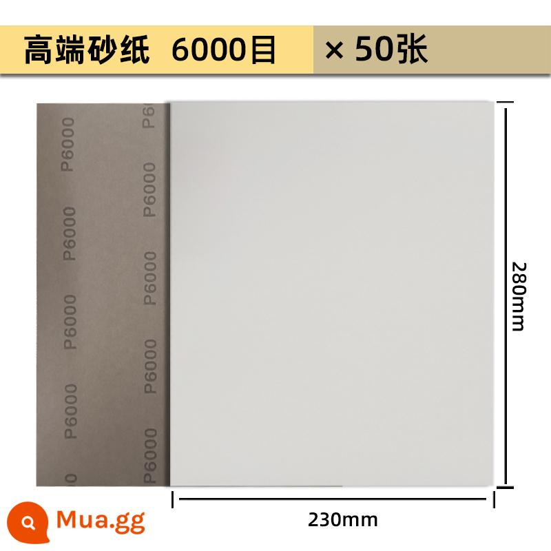 Giấy nhám Skylark mài và đánh bóng giấy nhám mịn 2000 lưới giấy nhám mài nước giấy nhám chịu mài mòn tường gỗ kim loại tạo tác - Màu đỏ hồng 6000 lưới 50 tờ