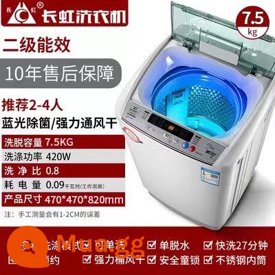 Changhong 8/9/10KG máy giặt gia đình hoàn toàn tự động sấy nhiệt 15kg công suất lớn máy giặt mini mâm giặt - 7,5kg Sấy không khí mạnh mẽ, khử trùng bằng ánh sáng xanh, bảo hành 10 năm