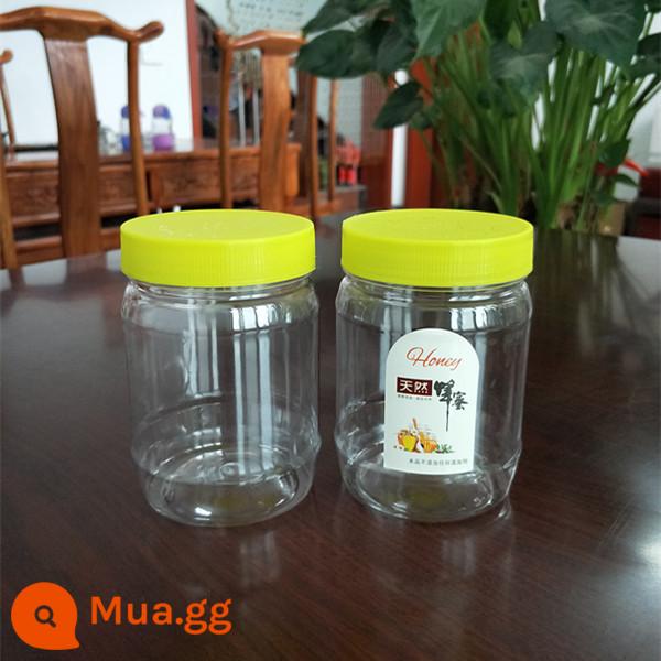 Chai mật ong Chai nhựa 1 Catties, 2 Catties, 3 Catties, 4 Catties, 5 Catties, 10 pounds, Chai chứa chai mật ong dày - 1 catties tròn màu vàng 60 miếng (bìa trong + nhãn) đóng hộp