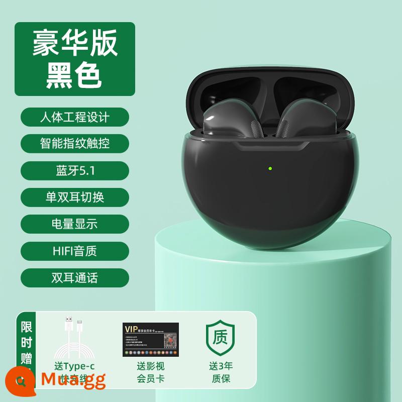 2024 Tai Nghe Bluetooth Mới Không Dây Chân Thật Bán Trong Tai Giảm Tiếng Ồn Thêm Thời Gian Chờ Dài Đa Năng Cho Bé Trai Và Bé Gái - Model nâng cấp [Starry Sky Black] chip 5.2 + chất lượng âm thanh độ trung thực cao HIFI