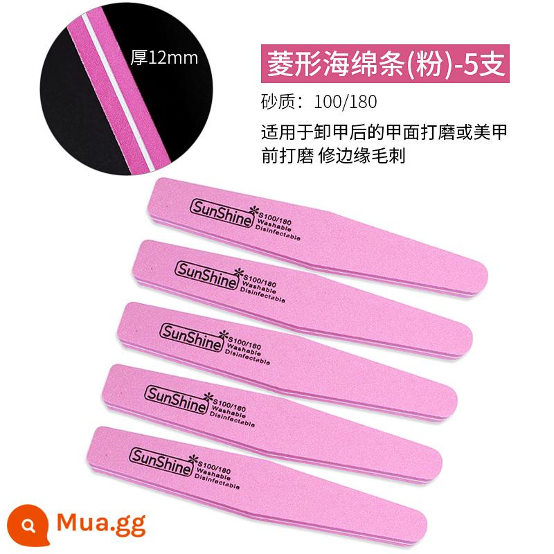 Dải đánh bóng dũa móng tay bằng kính nano, dải đánh bóng móng tay định hình bền, dải đánh bóng móng tay cho bé, dải đánh bóng móng tay - Chà 5 miếng bọt biển