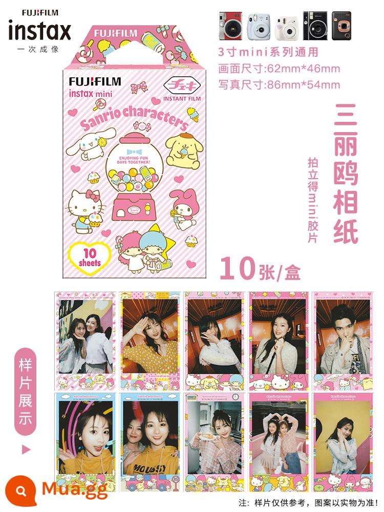 mini11 Giấy ảnh Fuji Polaroid mini7s/7/9/8/90mini series phim viền trắng phổ thông 40/25 - Giấy ảnh Sanrio Stars 10 tờ