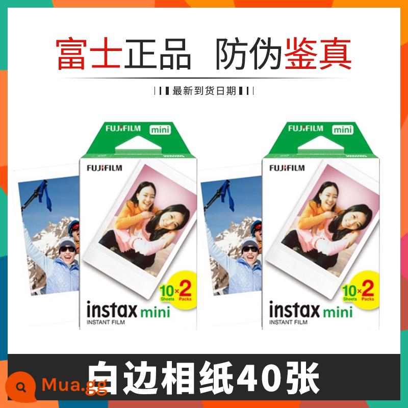 mini11 Giấy ảnh Fuji Polaroid mini7s/7/9/8/90mini series phim viền trắng phổ thông 40/25 - Đóng hộp 40 tờ viền trắng