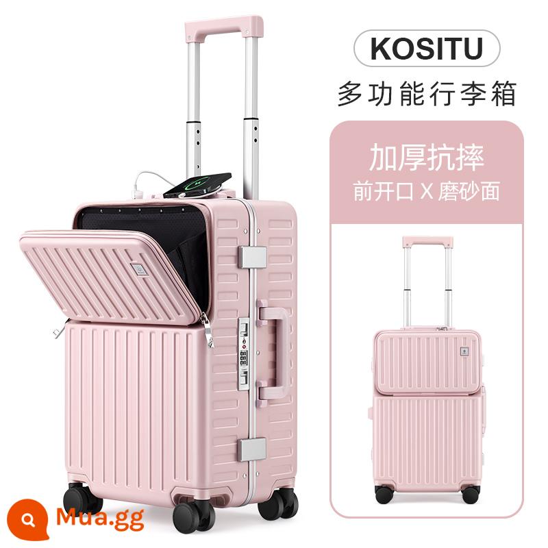 Vali Kosi kiểu mới của Đức có lỗ mở phía trước, cần kéo khung nhôm 24 inch, hộp mật khẩu du lịch nữ 20, nam lên máy bay 26 - Màu hồng [Ra mắt thương hiệu mới của Đức, nội dung nổi tiếng trên Internet, tách khô và ướt bên trong, dung tích lớn]