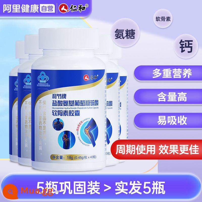 Viên nén canxi Renhe Glucosamine Chondroitin dành cho người trung niên và người già, giảm đau khớp do đường, bổ sung sunfat cộng với canxi, cửa hàng chính thức - [Giao thực tế 5 chai cùng kiểu] khoảng 70% khách hàng thường xuyên lựa chọn, tương đương 15,9 mỗi hộp