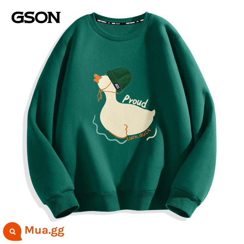 Semir Nhóm GSON Áo thun nam dày xuân thu cổ tròn áo khoác nam lười phong cách quần áo mùa đông nhung hàng đầu dành cho nam - [Phong cách xuân thu] Rừng xanh (Vịt Tsundere)