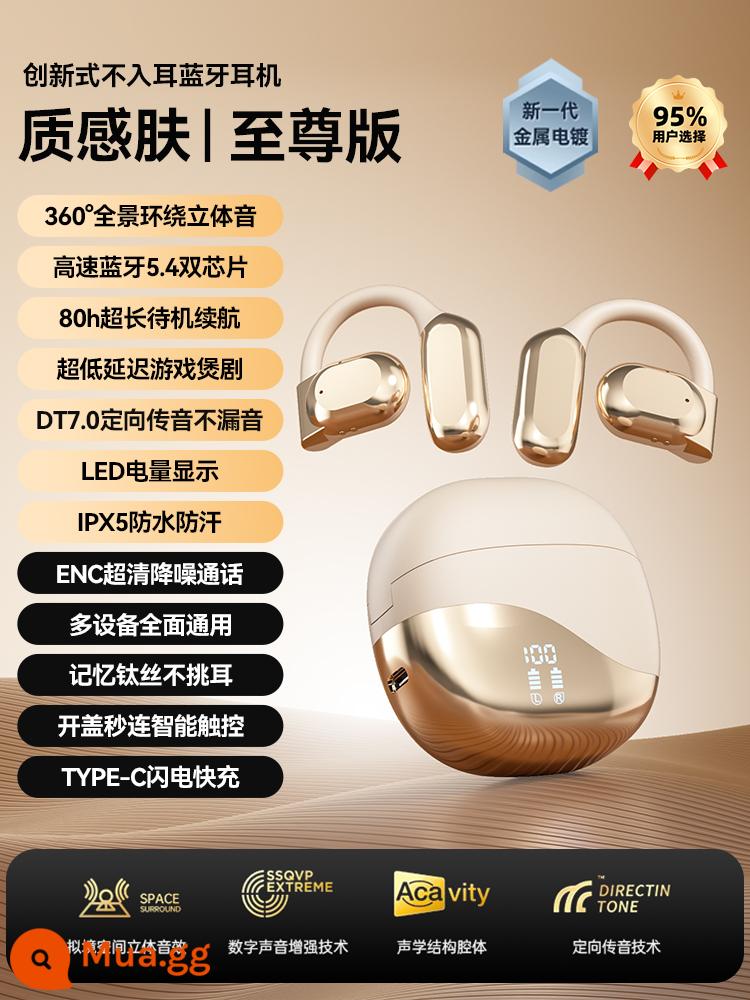 Tai nghe Bluetooth móc tai mở 2024 tai nghe thể thao và chạy bộ không dây chất lượng cao in-ear mới đặc biệt - [Supreme Skin] Được trang bị Bluetooth 5.4 ✅Hiệu ứng âm thanh toàn cảnh ACS ✅Tuổi thọ pin siêu dài ✅Thoải mái và không bị rò rỉ âm thanh