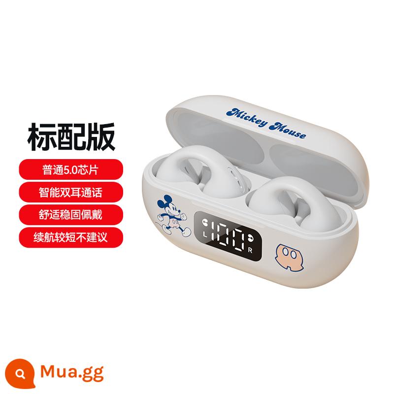 Tai Nghe Bluetooth Kẹp Tai Disney Hàng Chính Hãng 2023 Cao Cấp Mới Áp Dụng Cho Apple Oppo Huawei Vivo - Mickey White [Phiên bản tiêu chuẩn] Chất lượng âm thanh trung bình ★ Đeo thoải mái ★ Thời lượng pin ngắn Không nên dùng