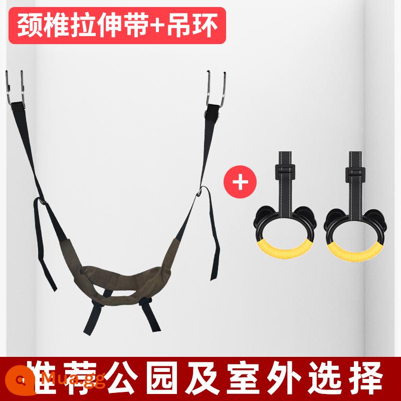 Cổ tử cung kéo đai thanh ngang cổ treo mới đốt sống cổ nhà ngoài trời chuyên nghiệp kéo treo cổ kéo dài hiện vật - Đai kéo kiểu móc vòng - tải trọng 500 catties