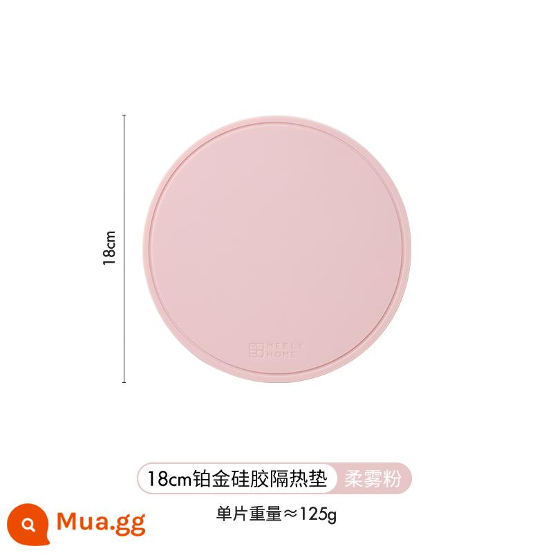 Thảm cách nhiệt bằng silicone meelyhome Thảm lót bàn ăn chống bỏng Thảm lót bát đĩa Thảm lót bát đĩa Thảm lót bàn ăn chịu nhiệt độ cao - 18cm [Bột phun sương mềm] Tấm lót đĩa cách nhiệt bằng silicon bạch kim